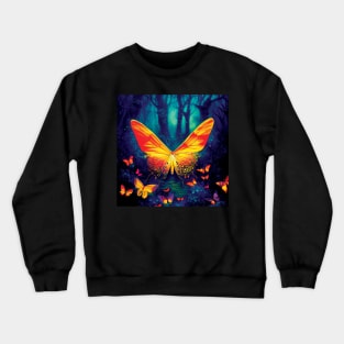 Magical Monarch Butterfly in Woodland Crewneck Sweatshirt